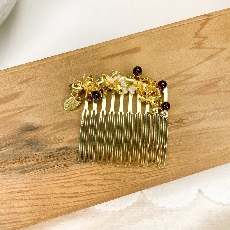 Esther Series-Aurora French Comb - Hair Accessories - Precious Metals 