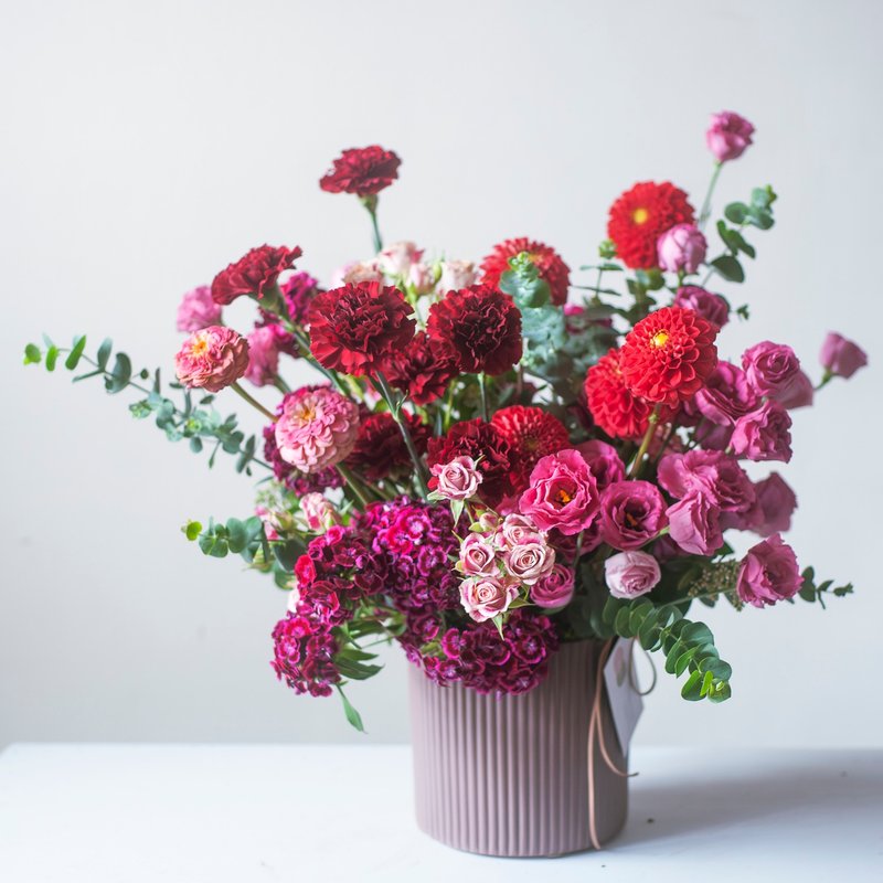 各種紅桌花 | 鮮花花禮 | 開幕 | 送禮 | 可客製 - 乾燥花/永生花 - 植物．花 紅色