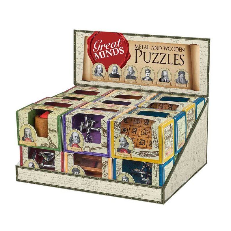 Historical Golden Mind Series-Big Shot Puzzle and Solving (six models) - Board Games & Toys - Other Materials Khaki