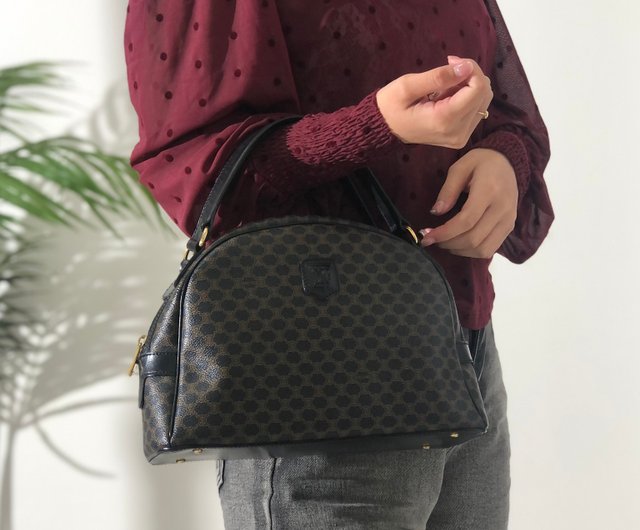 専用 貴重 正規品 CELINE セリーヌ ハンドバッグ マカダム ブラゾン セリーヌ（CELINE）マカダム柄 ブラゾン型押し ハンドバッグ