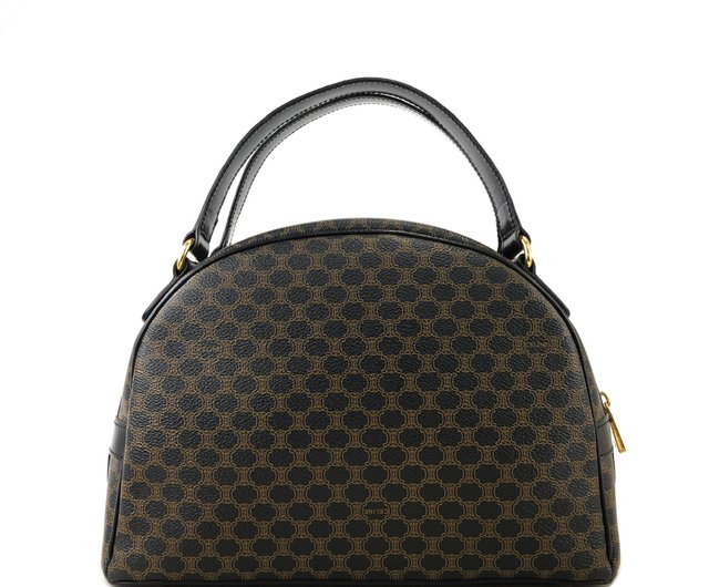 専用 貴重 正規品 CELINE セリーヌ ハンドバッグ マカダム ブラゾン CELINE マカダム柄ブラゾン刻印ハンドバッグ