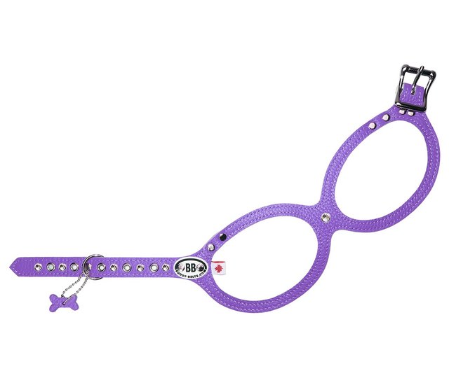 カナダのバディベルト手作り本革ハーネス-明るいパープル-高級