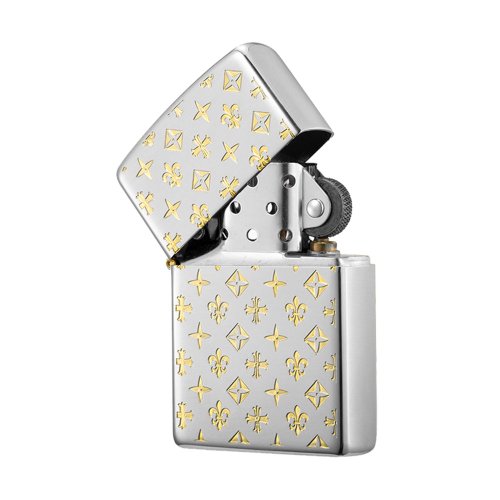 ZIPPO official flagship store] Pattern embossed pattern (bright silver)  windproof lighter ZA-3-163B - Shop zippo Other - Pinkoi