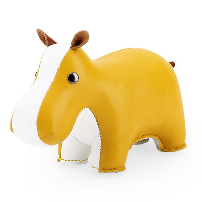 Zuny - Hippo - Paperweight - Items for Display - Faux Leather Multicolor