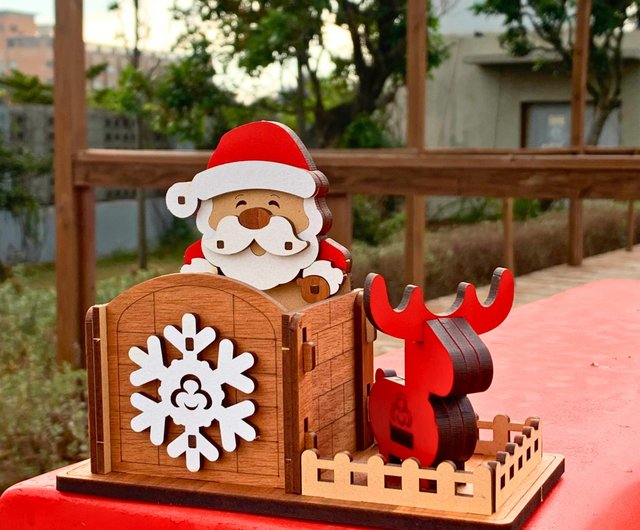 予算500以内】サンタ煙突ペン立て クリスマスギフトボックス DIY手作り