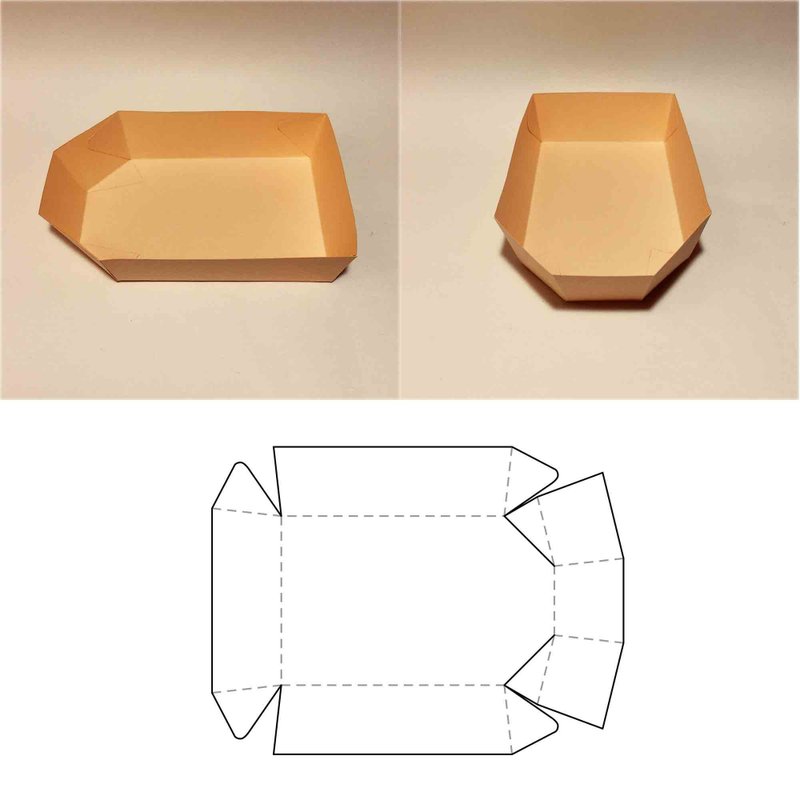Cookie tray template, paper tray, snack tray, chips tray, popcorn tray, Cricut - 圖文模板設計 - 其他材質 