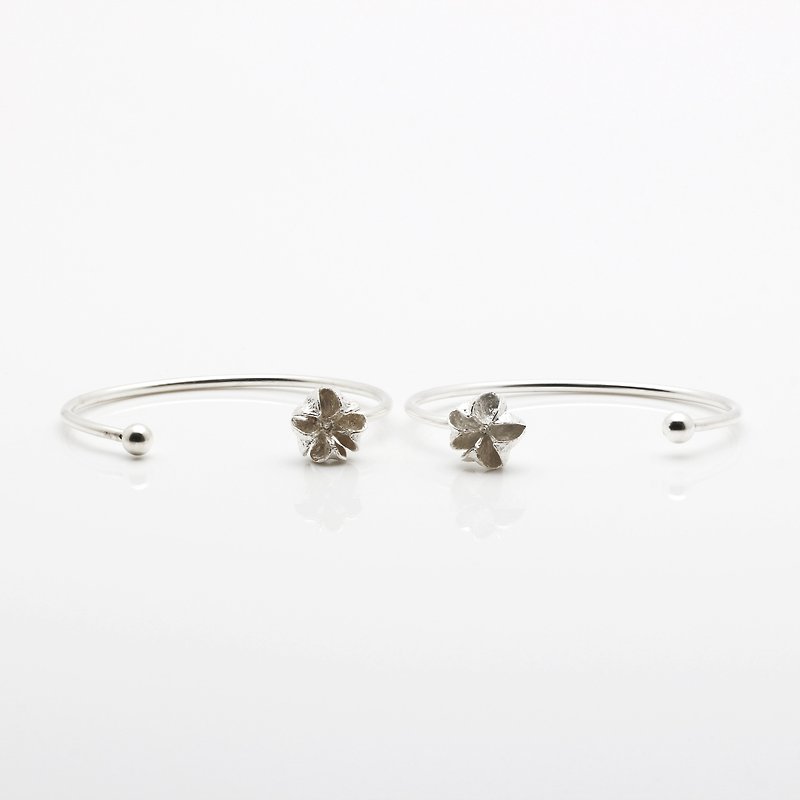 Silver Bangle Natural Plant Girlfriends,Sisters,Lovers (optional double pieces offer combination) - สร้อยข้อมือ - โลหะ สีเงิน
