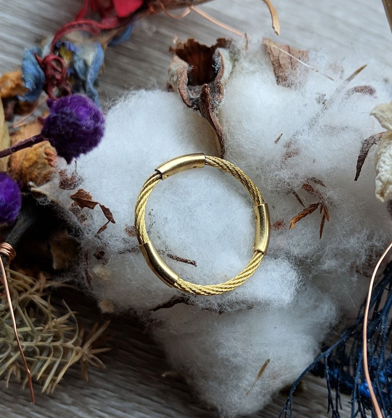 Vintage Gold-plated Ring-Single Ring - แหวนทั่วไป - ทองแดงทองเหลือง 