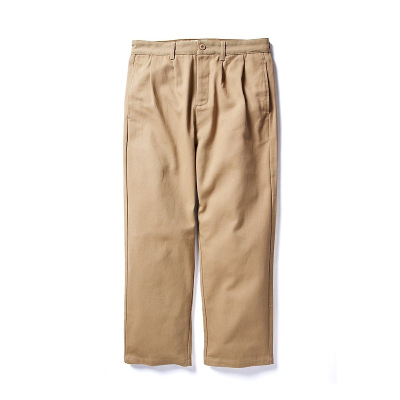 Wide-leg Trousers - Khaki Khaki - Men's Pants - Cotton & Hemp 