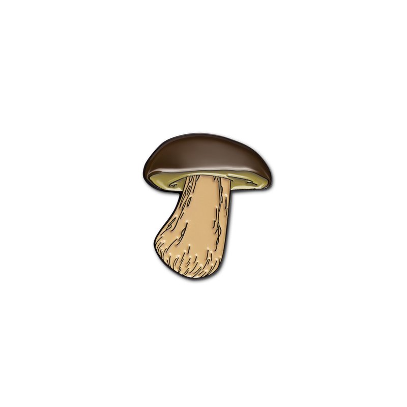 Enamel Pin Boletus - 徽章/別針 - 琺瑯 咖啡色
