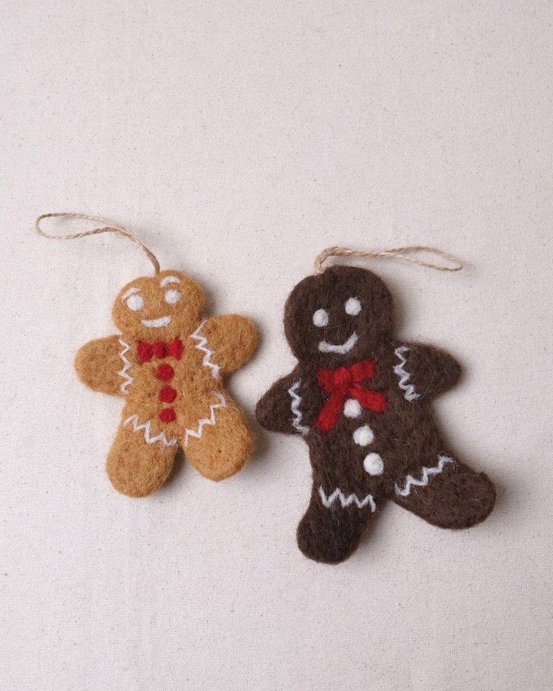 暖心禮物 — 聖誕精選 • 薑餅人 - 公仔/玩偶 - 羊毛 