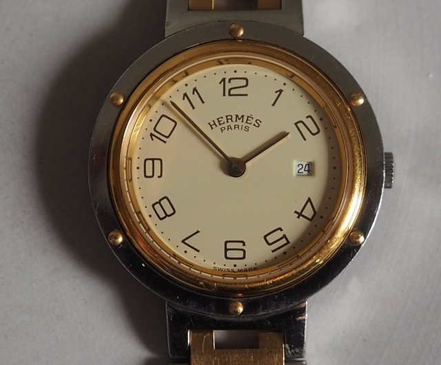 ☆ HERMES クリッパー 腕時計 ゴールド HERMES エルメス CL5.785 クリッパー パワーリザーブ 腕時計 K18