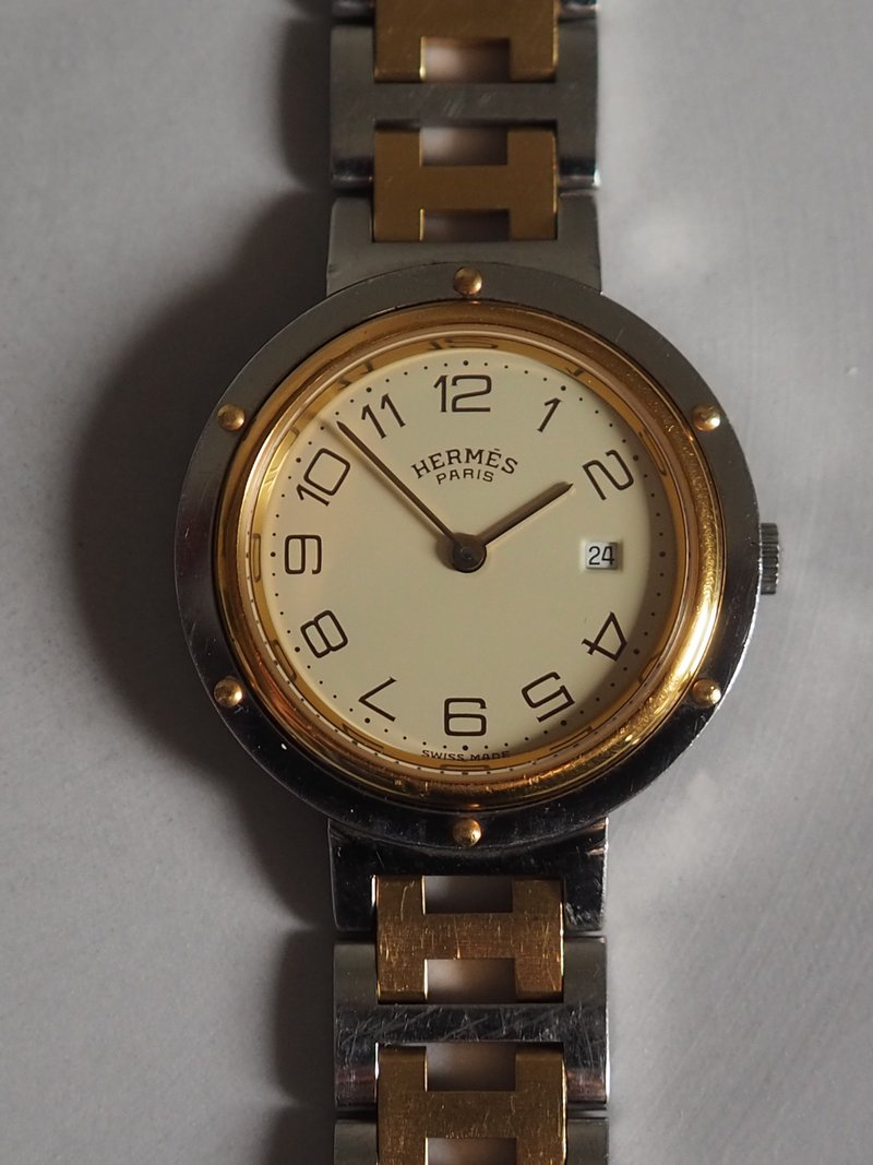 HERMÈS Clipper Watch エルメス クリッパー ウォッチ 腕時計 ゴールド シルバー  ユニセックス ヴィンテージ - 男錶/中性錶 - 不鏽鋼 金色