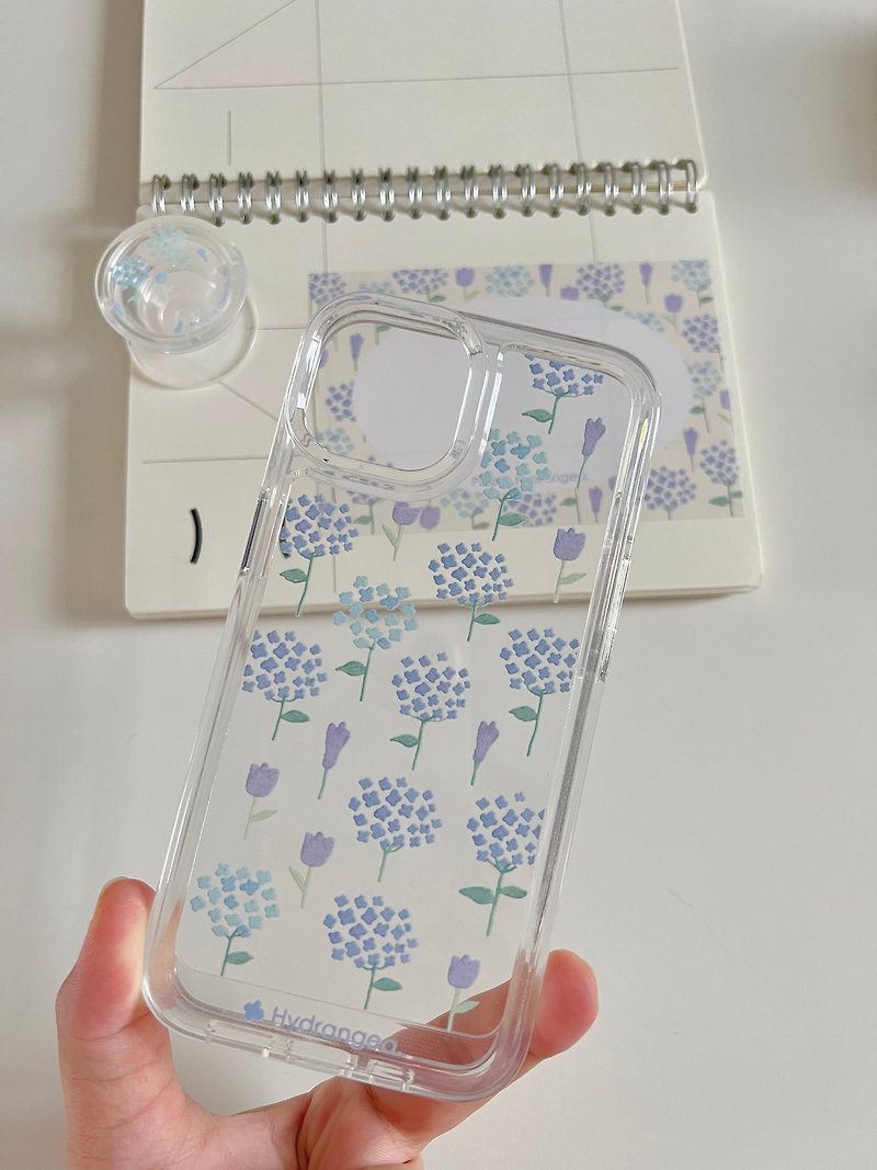 Hydrangea Space Shell Garden iPhone Case - Phone Accessories - Plastic 