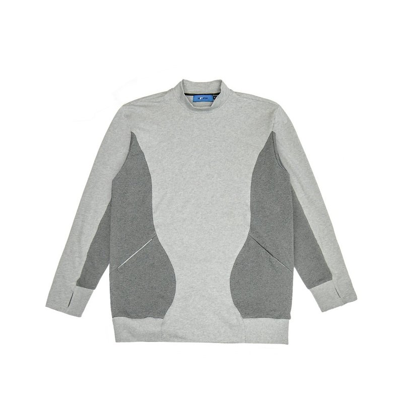 Special-shaped trompe l'oeil top - gray - เสื้อยืดผู้ชาย - ผ้าฝ้าย/ผ้าลินิน สีเทา