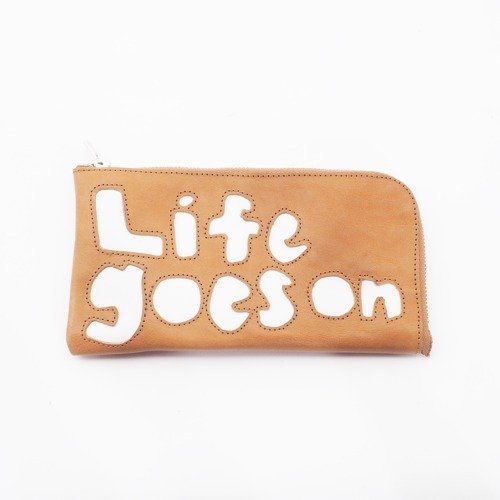 crazy_lite_enrich CowLeather LongWallet [life goes on]（黄）18×9/財布/wl001life