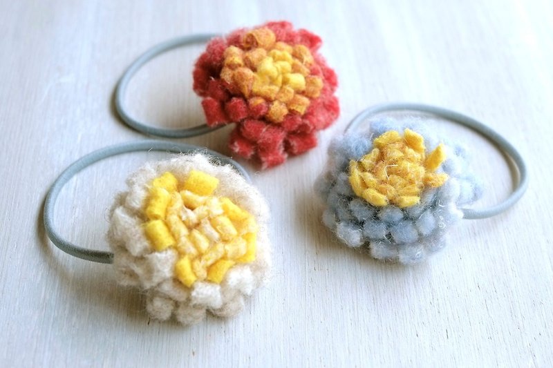 Flower hair rubber felt wool handmade hair accessories From adults to children