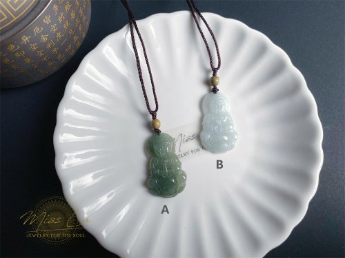 ビルマ　翡翠　ネックレス　天然石　美術品　骨董品 5月誕生石ビルマ翡翠ネックレス（14×10㎜） ネックレス