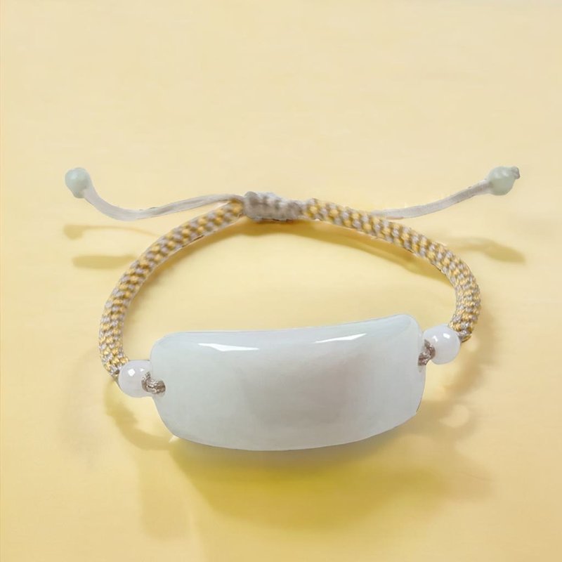 [May Nothing Happen] Violet Jade Wu Shi Brand Braided Bracelet | Natural Burmese Jade Jade A Grade - Bracelets - Jade Purple