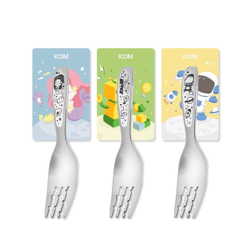 [KOM] Exclusive new model - Dream Series - 316 Stainless Steel children's forks - one for each of three types - Cutlery & Flatware - Stainless Steel Silver