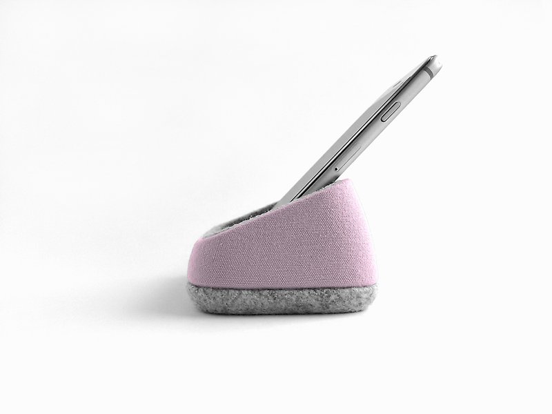 Unique multifunctional tray, Watch stand, Smartphone stand, Smart phone stand, Home sweet home tray, Smartwatch, Canvas felt made, apple, iphone, dock 【pink】 - Phone Stands & Dust Plugs - Cotton & Hemp Pink