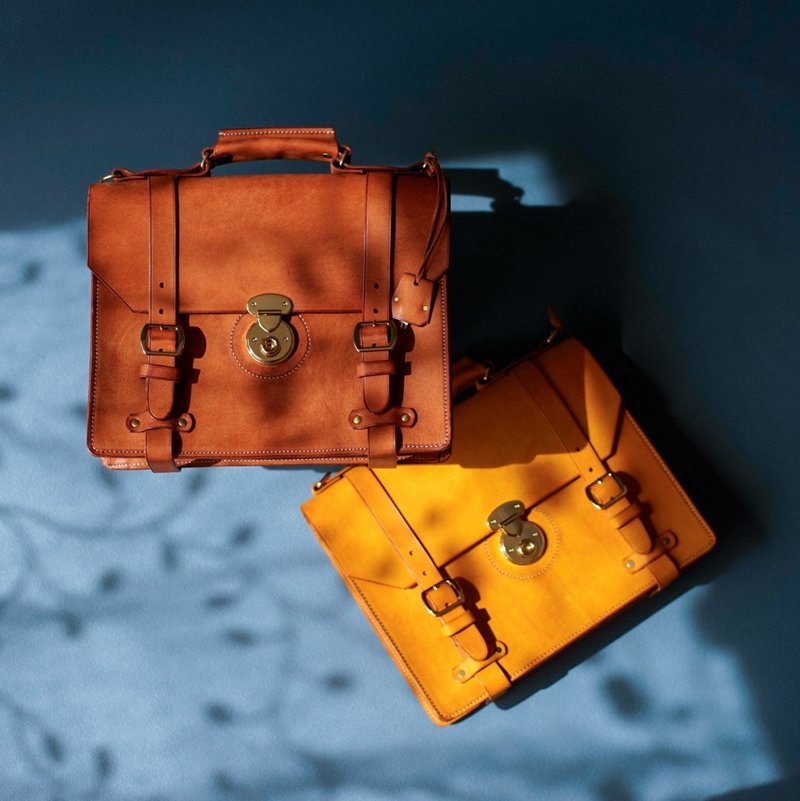 No.41 Brief Case (B5)【Margot】 - 公事包 - 真皮 藍色