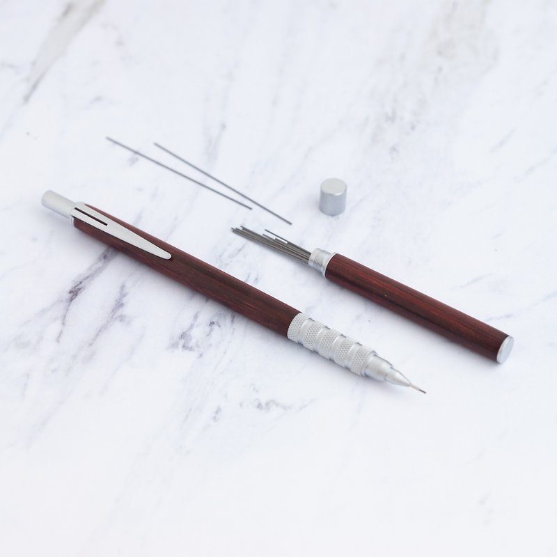 Solid Wood Mechanical Pencil Combination・Laser Engraving - Pencils & Mechanical Pencils - Wood Brown