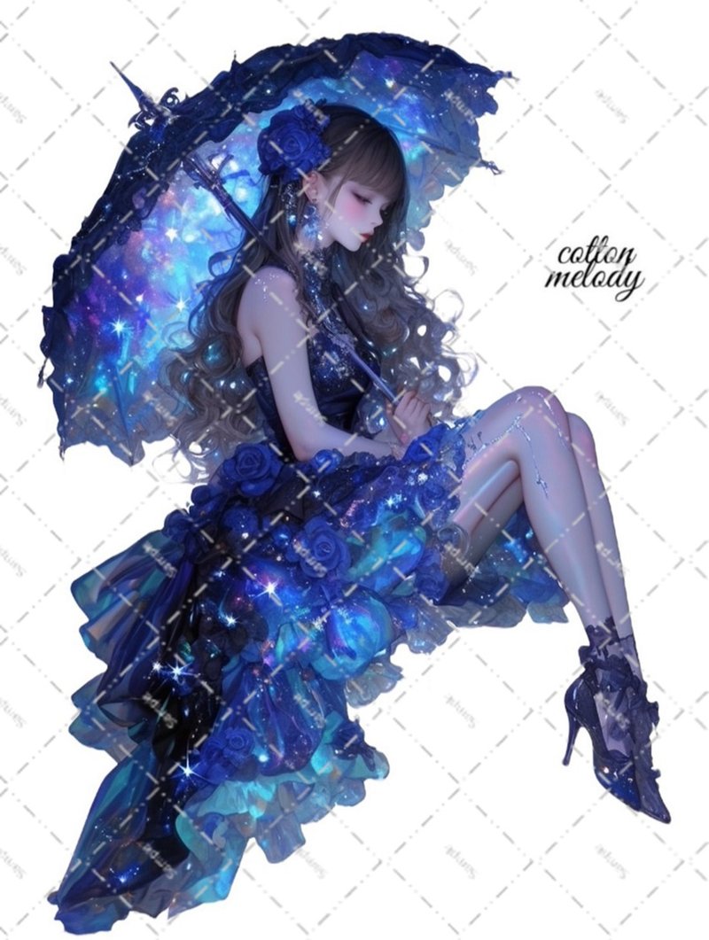original sticker no.5722 人物ステッカー オリジナルステッカー 人物ステッカー 女の子ステッカー オリジナル人物ステッカー - 貼紙 - 紙 
