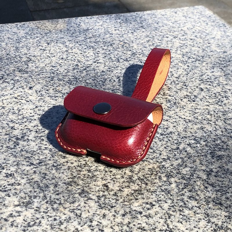 Genuine Leather Other Red - AirPods Pro Case