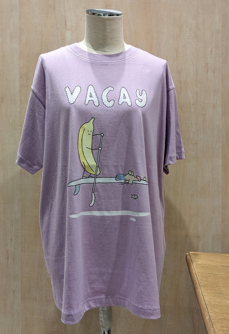 オーガニックコットンTシャツ VACAY - 女 T 恤 - 棉．麻 紫色