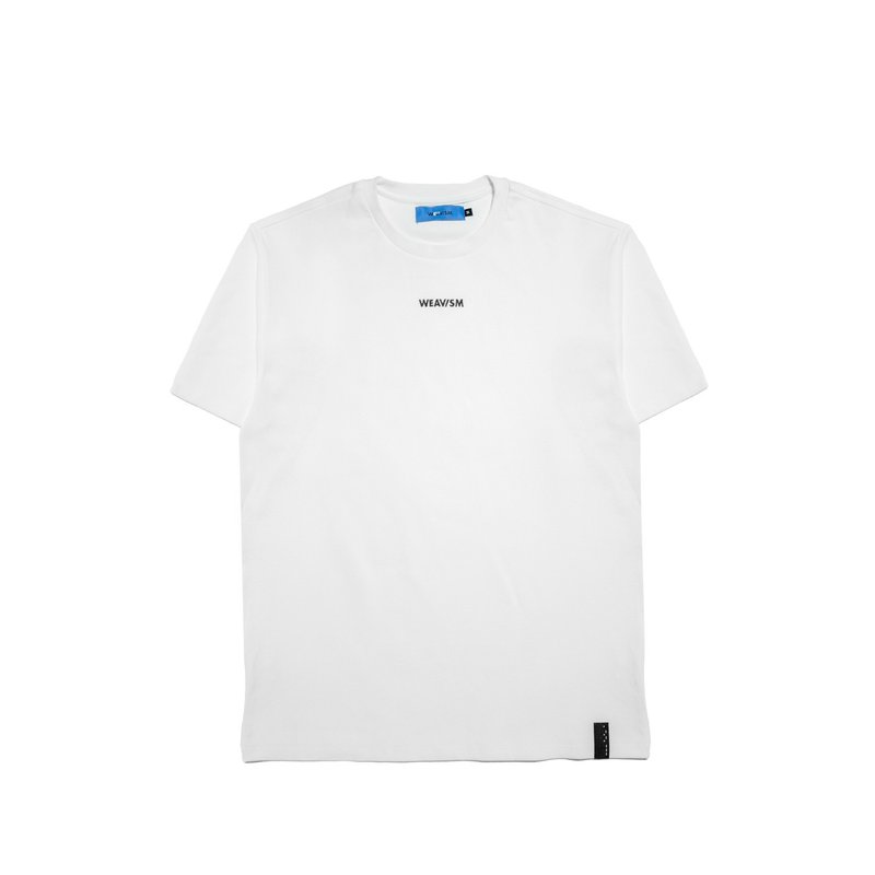 刺繡LOGO重磅寬鬆上衣-白 - 男 T 恤 - 棉．麻 白色