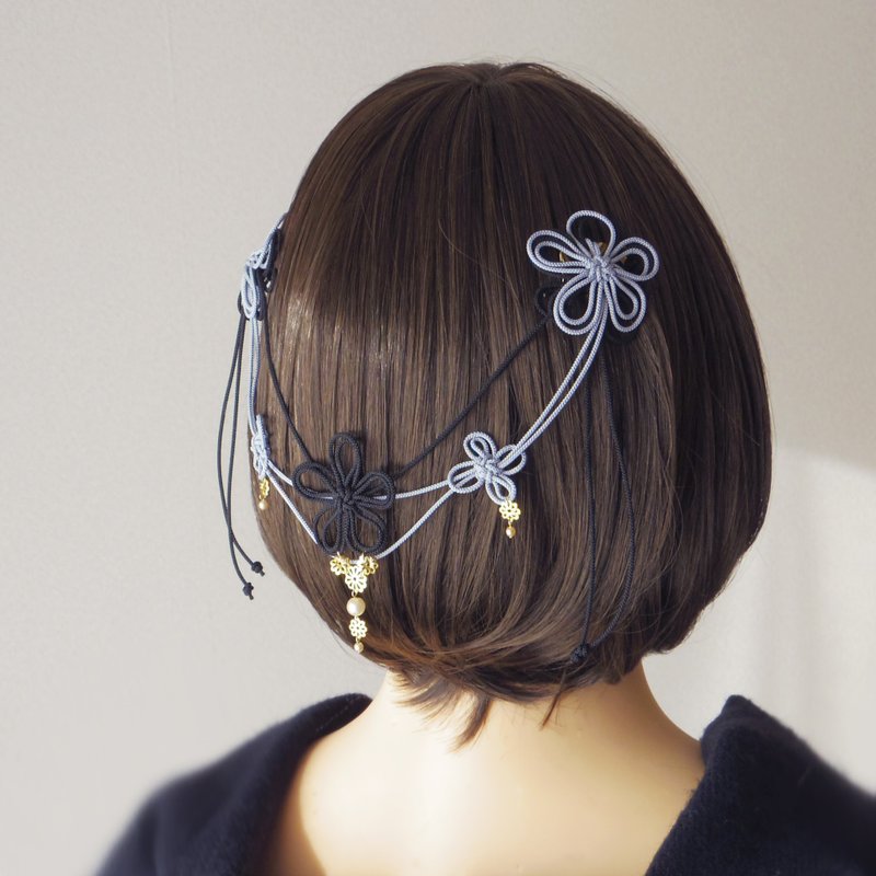 ヘアコーム　みちゆきて静 - ヘアアクセサリー - ポリエステル ブラック