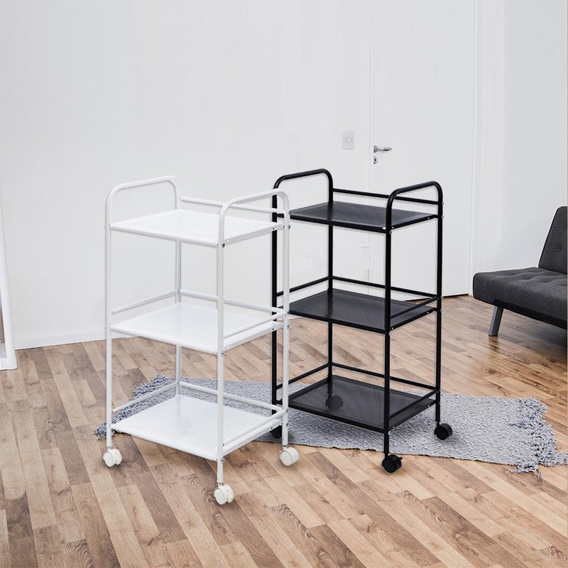 [Bayer Home Furnishing] Three-layer punching cart - Storage - Other Metals 