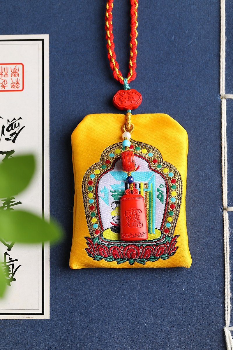 Rabbit year Tai Sui cinnabar kit with fine red sand skin Tai Sui talisman contains 15g cinnabar raw stone powder - ที่ห้อยกุญแจ - เครื่องเพชรพลอย 