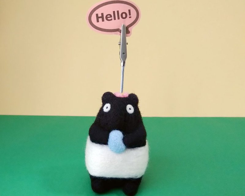 Wool Felt Baku Memo Stand - ที่ตั้งบัตร - ขนแกะ สีดำ