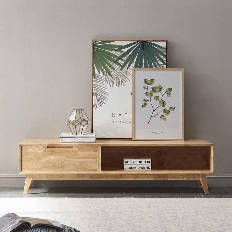 Wesgreen Nordic modern Japanese solid wood TV cabinet 1 meter 5 - Other Furniture - Wood Brown