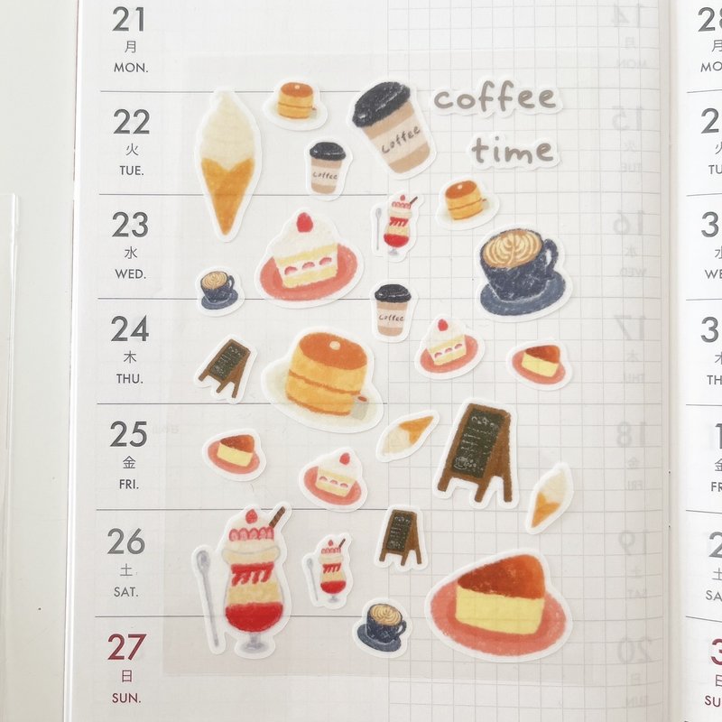 Coffee Time - Stickers - Paper White