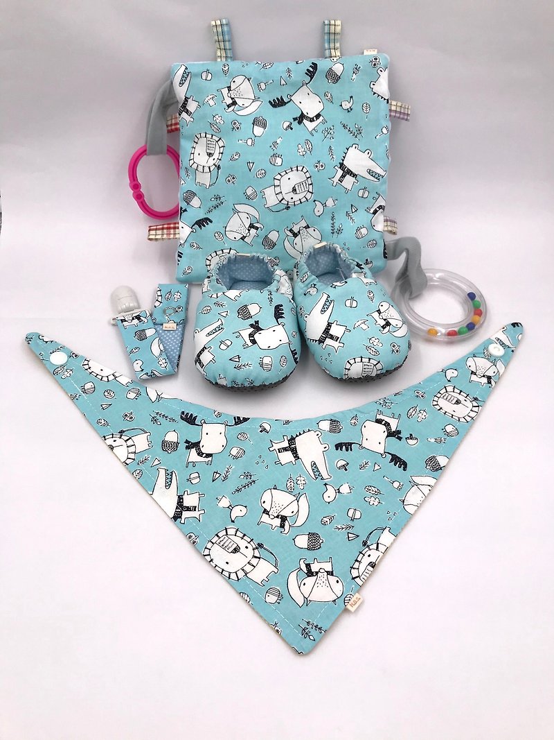 Blue Scarf Animal-Everything Wishful Gift Box - Baby Gift Sets - Cotton & Hemp Multicolor