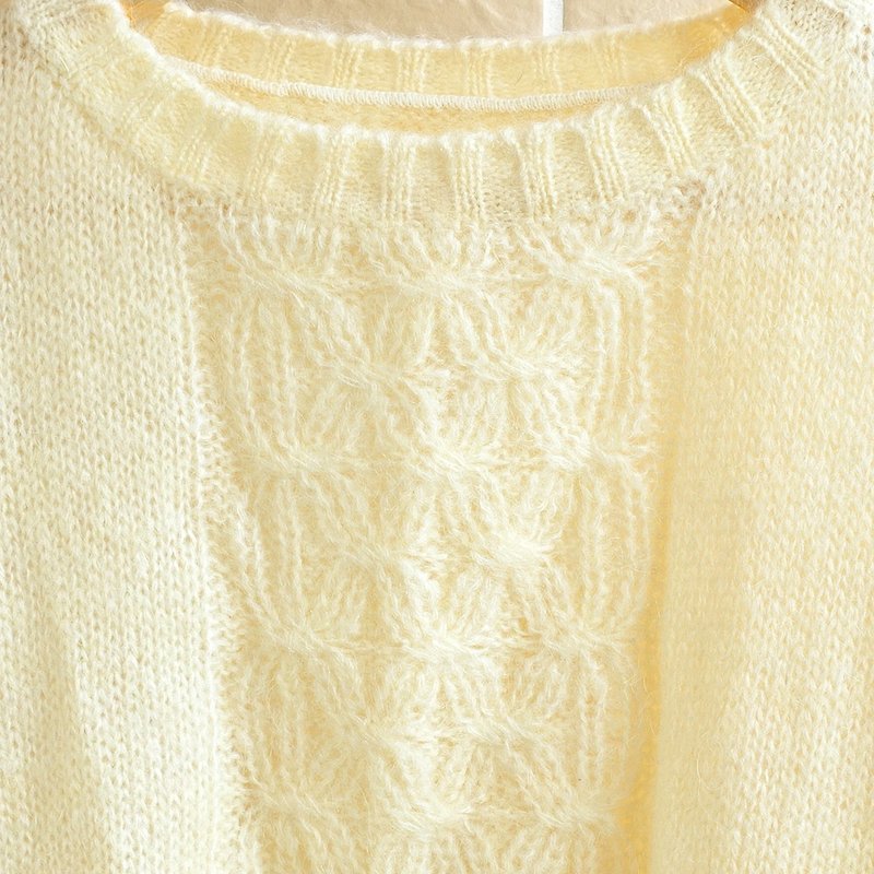 │Slowly│ white elegant - Vintage │vintage vintage. Art. - Women's Sweaters - Polyester White