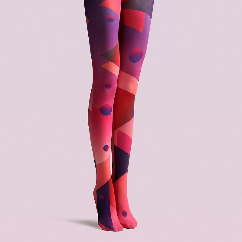 viken plan 設計師品牌 連褲襪 棉襪 創意絲襪 圖案絲襪 焰獄 - 襪子 - 棉．麻 