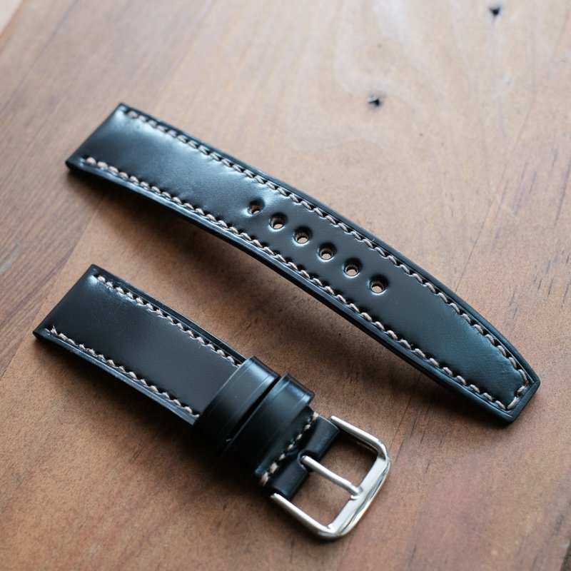 【寓吉】現貨-錶帶訂製 新禧馬臀皮  黑 apple watch 20-18 - 錶帶 - 真皮 