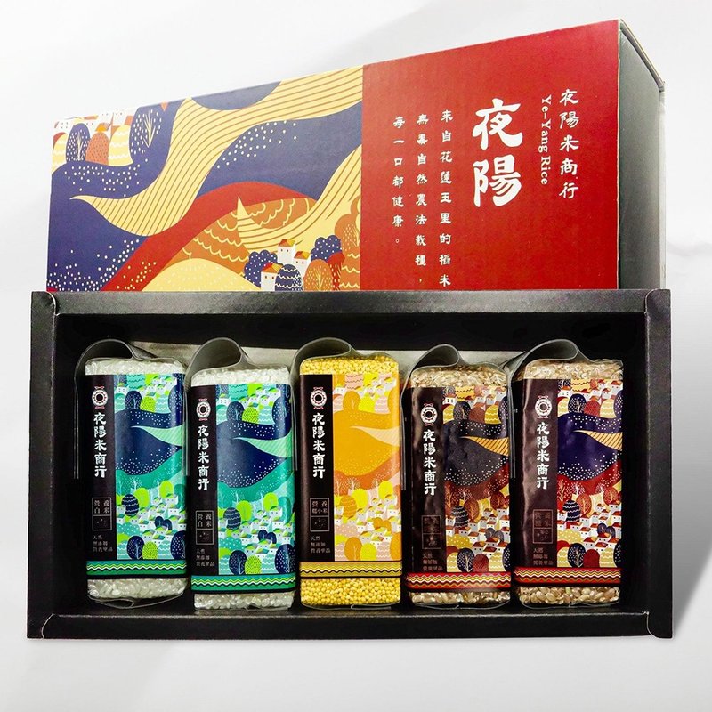 [Ye Yang Rice Trading Company] Three Color Ye Yang Rice Gift Box 1.5kg - Grains & Rice - Other Materials 