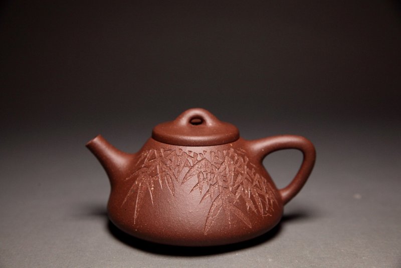 【印象朝代・子冶石瓢】清中期 120cc 炎黃大地藝術 胖老闆 - 茶壺/茶杯/茶具 - 陶 紫色