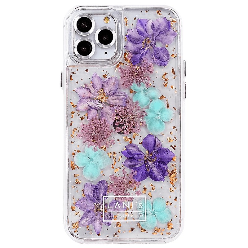 Cool mint immortal dry embossed anti-fall mobile phone case iphone X XR 11 pro - Phone Cases - Plants & Flowers Transparent