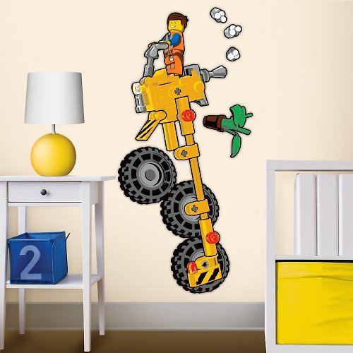 LEGO樂高LED燈系列／文具系列 LEGO 樂高拼圖靜電貼 - 艾密特的直立三輪車