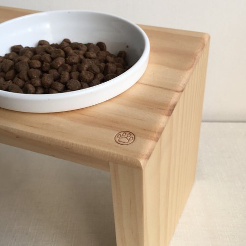 えるも 様 傾斜 犬 猫 ペット用 フード テーブル (1穴タイプ) ★完成品★ 犬用 脚付フードボウル 斜めタイプ ( 1個 )/ 猫壱 : 爽快