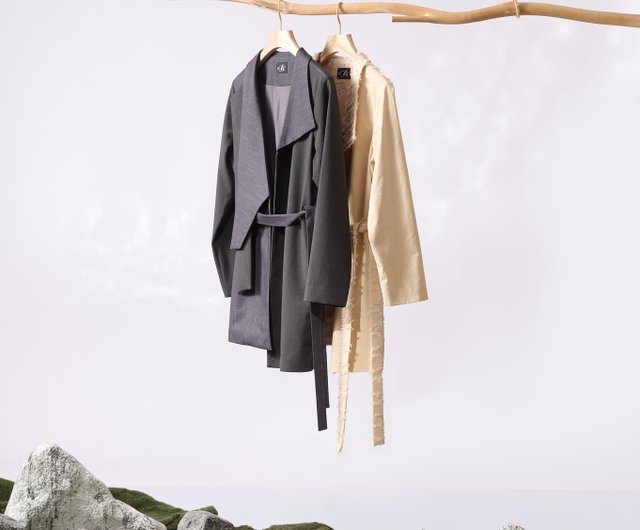 クラシック アシンメトリー ジャケット -グレー - ショップ no-42