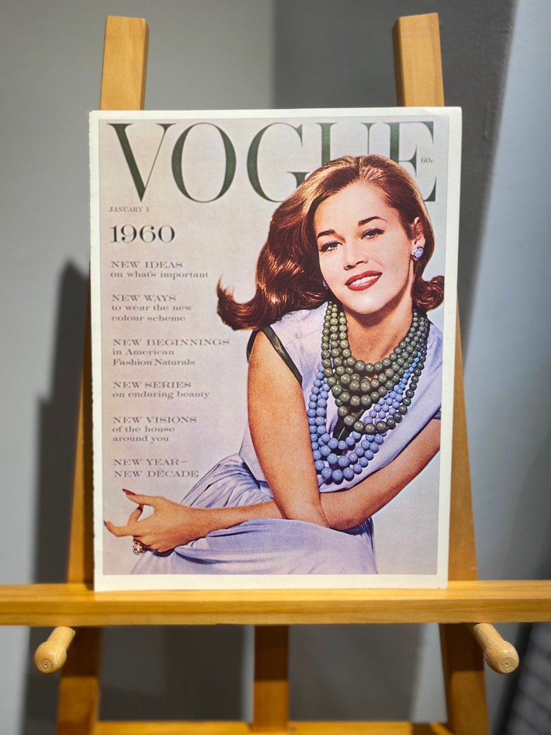 VOGUE Fashion Magazine Cover-1900-1970 Reproduction Poster Selected Photo Album (Published in 1978) - Posters - Paper Black