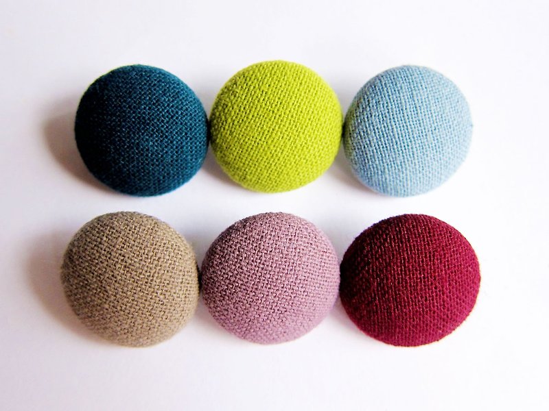 Cloth button knitting sewing handmade material Linen plain color DIY material - Knitting, Embroidery, Felted Wool & Sewing - Cotton & Hemp Multicolor