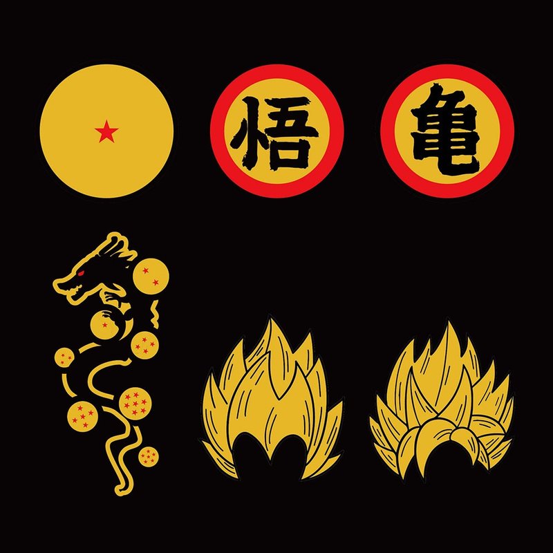 Dragon Ball reflective stickers car stickers Dragon Ball Saiyan Goku motorcycle stickers waterproof and sun-resistant - Stickers - Waterproof Material 